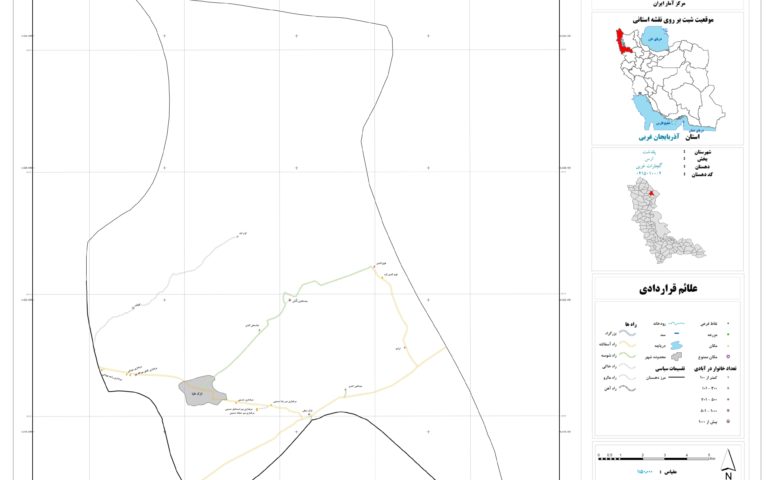 نقشه روستای گچلرات غربی