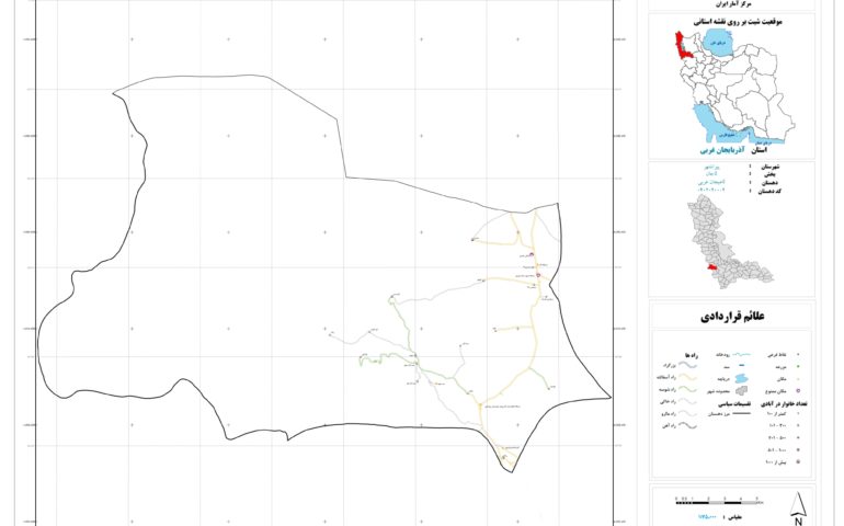 نقشه روستای لاهیجان غربی