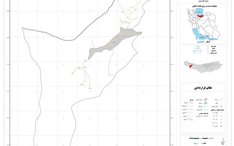 نقشه روستای کلاردشت غربی