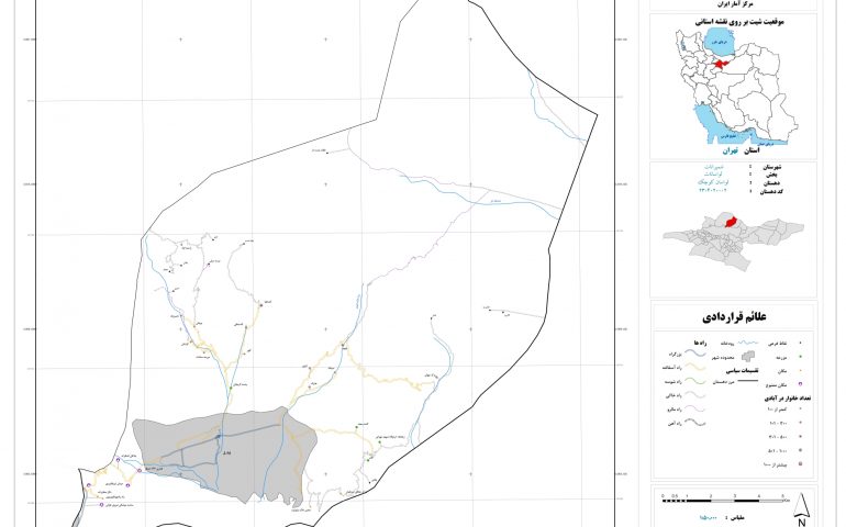 نقشه روستای لواسان کوچک