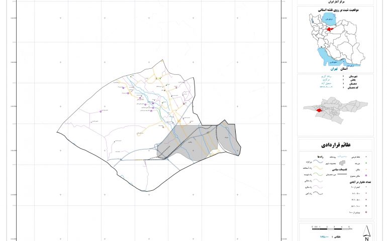 نقشه روستای منجیل آباد
