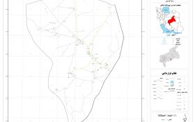 نقشه روستاهای شهرستان بافق